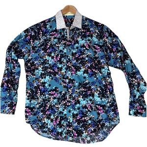 Nordstrom Robert Graham X Collection Tortuga Multi Color Floral LS Shirt Large